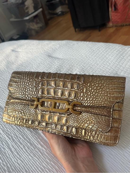 Tom Ford Handbags - Tom Ford Crocodile embossed shoulder bag gold